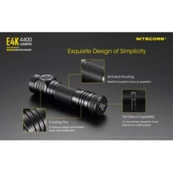 Nitecore E4K Next Generation 21700 Compact EDC Flashlight -Nitecore Lumen20Tactical20LLC20dba20Nitecore20Store E4Kxxmktxx4xxs