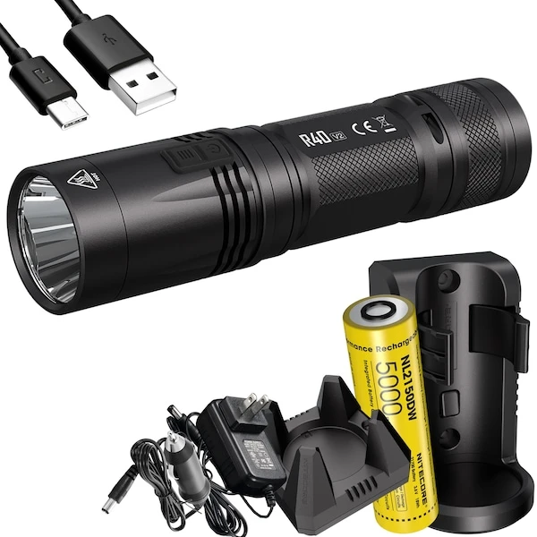 Nitecore R40 V2 1200 Lumen Rechargeable Flashlight Kit 1 Nitecore R40 V2 1200 Lumen Rechargeable Flashlight Kit