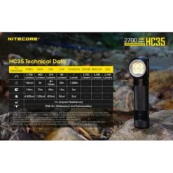 Nitecore HC35 2700 Lumen USB Rechargeable 21700 Headlamp -Nitecore Lumen20Tactical20LLC20dba20Nitecore20Store HC35xxmktxx5xxs