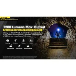 Nitecore Neutral White 1200 Lumen USB-C Rechargeable Headlamp -Nitecore Lumen20Tactical20LLC20dba20Nitecore20Store HC60V2xxmktxx1xxsxxef5bc1