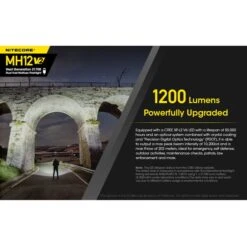 Nitecore MH12 V2 1200 Lumen USB-C Rechargeable Flashlight With 5000mAh Battery -Nitecore Lumen20Tactical20LLC20dba20Nitecore20Store MH12V2xxmktxx1xxs