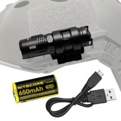 Nitecore MT10C 920 Lumen Rotary Helmet Mounting Rechargeable Flashlight Kit