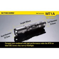 Nitecore MT1A Multi-task 180 Lumen Compact Flashlight - 1xAA -Nitecore Lumen20Tactical20LLC20dba20Nitecore20Store MT1Axxmkt4xxs