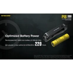 Nitecore P18 1800 Lumen Compact Flashlight With Silent Tactical Switch And Auxiliary Red LED -Nitecore Lumen20Tactical20LLC20dba20Nitecore20Store P18xxmktxx4xxs