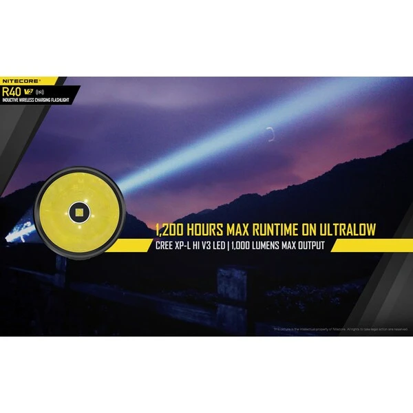 Nitecore R40 V2 1200 Lumen Rechargeable Flashlight Kit 5 Nitecore R40 V2 1200 Lumen Rechargeable Flashlight Kit - Image 5