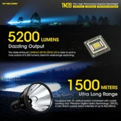 Nitecore TM39 5200 Lumen 1640 Yard Long Throw Flashlight -Nitecore Lumen20Tactical20LLC20dba20Nitecore20Store TM39xxmktxx2xxs