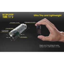Nitecore TUBE V2.0 55 Lumen USB Rechargeable Keychain Flashlight (Azure) -Nitecore Lumen20Tactical20LLC20dba20Nitecore20Store TUBEV2xxmktxx3xxs 5