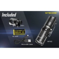 Nitecore MT10C 920 Lumen Rotary Helmet Mounting Rechargeable Flashlight Kit -Nitecore Lumen20Tactical20LLC20dba20Nitecore20Store mktxx2xxf
