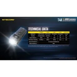 Nitecore T4K 4000 Lumen Super Bright Keychain EDC Flashlight -Nitecore Lumen20Tactical20LLC20dba20Nitecore20Store t4kxxmktxximgxx5xxs