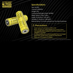Nitecore 21700 I Series Li-ion Battery 5000mAh NL2150i -Nitecore NITECORE NL2150idet8 10997.1608123342