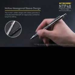 Nitecore NTP48 Titanium Mechanical Pencil -Nitecore NITECORE NTP48det3 22200.1597830222