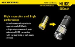 Nitecore RCR123 Rechargeable Battery -Nitecore NL166 5