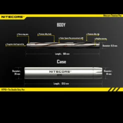 Nitecore NTP Titanium Pen -Nitecore nitecore ntp10det2 07358.1598448884