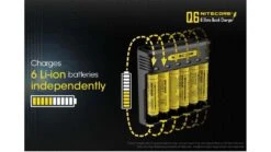 Nitecore Q6 Six Slot 2A Universal Li-ion/IMR Battery Charger -Nitecore opplanet nitecore battery charger imr li ion 6 channels 2000 ma max charge current black q6 av 3