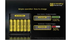 Nitecore Q6 Six Slot 2A Universal Li-ion/IMR Battery Charger -Nitecore opplanet nitecore battery charger imr li ion 6 channels 2000 ma max charge current black q6 av 5
