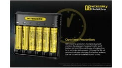 Nitecore Q6 Six Slot 2A Universal Li-ion/IMR Battery Charger -Nitecore opplanet nitecore battery charger imr li ion 6 channels 2000 ma max charge current black q6 av 8