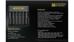Nitecore Q6 Six Slot 2A Universal Li-ion/IMR Battery Charger -Nitecore opplanet nitecore battery charger imr li ion 6 channels 2000 ma max charge current black q6 av 9