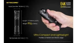 Nitecore E4K CREE XP-L2 V6 EDC Flashlight -Nitecore opplanet nitecore e4k edc flashlight with usb c rechargeable battery black 6952506405657 av 2