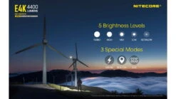 Nitecore E4K CREE XP-L2 V6 EDC Flashlight -Nitecore opplanet nitecore e4k edc flashlight with usb c rechargeable battery black 6952506405657 av 6