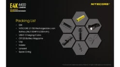 Nitecore E4K CREE XP-L2 V6 EDC Flashlight -Nitecore opplanet nitecore e4k edc flashlight with usb c rechargeable battery black 6952506405657 av 9