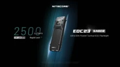 Nitecore EDC23 Lithium Ion 2500 Lumens Ultra-Slim LED Flashlight -Nitecore opplanet nitecore edc23 lithium ion 2500 lumens ultra slim led flashlight black edc23 av 2