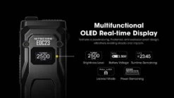 Nitecore EDC23 Lithium Ion 2500 Lumens Ultra-Slim LED Flashlight -Nitecore opplanet nitecore edc23 lithium ion 2500 lumens ultra slim led flashlight black edc23 av 5