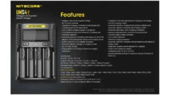 Nitecore Intelligent USB Superb Battery Charger -Nitecore opplanet nitecore intelligent usb superb battery charger imr li ion lifepo4 ni cd ni mh quad channel 4000 ma max charge current black ums4 av 5
