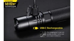 Nitecore MH10 V2 CREE XP-L2 V6 USB-C Rechargeable LED Flashlight -Nitecore opplanet nitecore mh10 v2 1200 lumen usb c rechargeable flashlight black 6952506405978 av 2