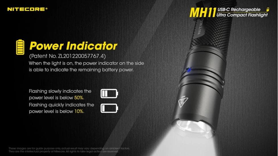 Nitecore MH11 CREE XP-L2 V6 LED USB-C Rechargeable Flashlight 10 Nitecore MH11 CREE XP-L2 V6 LED USB-C Rechargeable Flashlight - Image 10