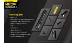 Nitecore MH12 V2 CREE XP-L2 V6 LED USB-C Rechargeable Flashlight W/5000mAh Battery -Nitecore opplanet nitecore mh12 v2 1200 lumen usb c rechargeable flashlight with 5000mah battery black 6952506405985 av 11