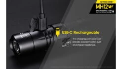 Nitecore MH12 V2 CREE XP-L2 V6 LED USB-C Rechargeable Flashlight W/5000mAh Battery -Nitecore opplanet nitecore mh12 v2 1200 lumen usb c rechargeable flashlight with 5000mah battery black 6952506405985 av 2