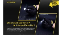 Nitecore MT21C CREE XP-L HD V6 LED Multifunctional 90 Degree Adjustable Flashlight -Nitecore opplanet nitecore mt21c 1000 lumen multifunctional 90 degree adjustable right angle flashlight black 6952506404537 av 2