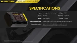 Nitecore NC-BP002 Camera Battery -Nitecore opplanet nitecore nc bp002 camera battery compatible with sony np fz100 black 6952506494590 av 5