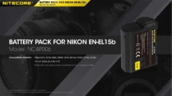 Nitecore NC-BP006 Camera Battery -Nitecore opplanet nitecore nc bp006 camera battery compatible with nikon en el15b black 6952506494576 av 1