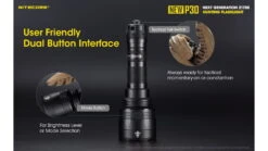 Nitecore New P30 CREE XP-L HI V3 LED 676 Yard Long Throw Hunting Flashlight 19 Nitecore New P30 CREE XP-L HI V3 LED 676 Yard Long Throw Hunting Flashlight -Nitecore opplanet nitecore new p30 1000 lumen 676 yard long throw hunting flashlight black 6952506405534 av 7