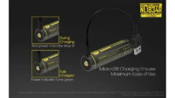 Nitecore NL1834R 3400mAh USB Rechargeable 18650 Battery -Nitecore opplanet nitecore nl1834r 3400mah usb rechargeable 18650 battery yellow 6952506492305 av 3