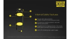 Nitecore NL1834R 3400mAh USB Rechargeable 18650 Battery -Nitecore opplanet nitecore nl1834r 3400mah usb rechargeable 18650 battery yellow 6952506492305 av 4