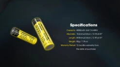 Nitecore NL1840HP 4000mAh Rechargeable 18650 Battery -Nitecore opplanet nitecore nl1840hp 4000mah rechargeable 18650 battery black yellow 6952506496402 av 5