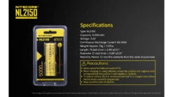 Nitecore NL2150 21700 5000mAh Rechargeable Li-ion Battery -Nitecore opplanet nitecore nl2150 21700 5000mah rechargeable li ion battery yellow 6952506492848 av 9