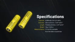 Nitecore NL2160HP 6000mAh Rechargeable 21700 Battery 11 Nitecore NL2160HP 6000mAh Rechargeable 21700 Battery -Nitecore opplanet nitecore nl2160hp 6000mah rechargeable 21700 battery black yellow 6952506496426 av 5
