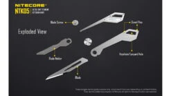 Nitecore NTK05 Titanium Folding Scalpel Keychain Knife -Nitecore opplanet nitecore ntk05 titanium folding scalpel keychain knife 2 17in tc4 titanium alloy silver 6952506493098 av 10