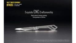 Nitecore NTK05 Titanium Folding Scalpel Keychain Knife -Nitecore opplanet nitecore ntk05 titanium folding scalpel keychain knife 2 17in tc4 titanium alloy silver 6952506493098 av 2
