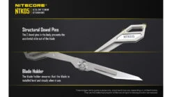 Nitecore NTK05 Titanium Folding Scalpel Keychain Knife -Nitecore opplanet nitecore ntk05 titanium folding scalpel keychain knife 2 17in tc4 titanium alloy silver 6952506493098 av 7