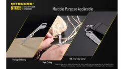 Nitecore NTK05 Titanium Folding Scalpel Keychain Knife -Nitecore opplanet nitecore ntk05 titanium folding scalpel keychain knife 2 17in tc4 titanium alloy silver 6952506493098 av 9