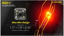 Nitecore NU05 V2 High Performance LED Rechargeable Red White Safety & Signal Light -Nitecore opplanet nitecore nu05 v2 high performance led rechargeable red white safety signal light white red 40 lumens black 6952506407286 av 4