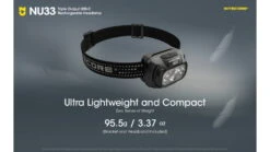 Nitecore NU33 LED Rechargeable Headlamp W/White & Red Beams 7 Nitecore NU33 LED Rechargeable Headlamp W/White & Red Beams -Nitecore opplanet nitecore nu33 triple output rechargeable led headlamp 700 lumens usb c black fl nite nu33 bk av 5