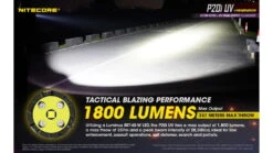 Nitecore P20i UV Luminus SST-40-W LED Rechargeable Flashlight W/UV Light -Nitecore opplanet nitecore p20i uv 1800 lumen rechargeable flashlight with uv light black 6952506406616 av 4