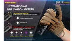 Nitecore P20i UV Luminus SST-40-W LED Rechargeable Flashlight W/UV Light -Nitecore opplanet nitecore p20i uv 1800 lumen rechargeable flashlight with uv light black 6952506406616 av 5