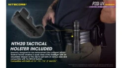 Nitecore P20i UV Luminus SST-40-W LED Rechargeable Flashlight W/UV Light -Nitecore opplanet nitecore p20i uv 1800 lumen rechargeable flashlight with uv light black 6952506406616 av 9