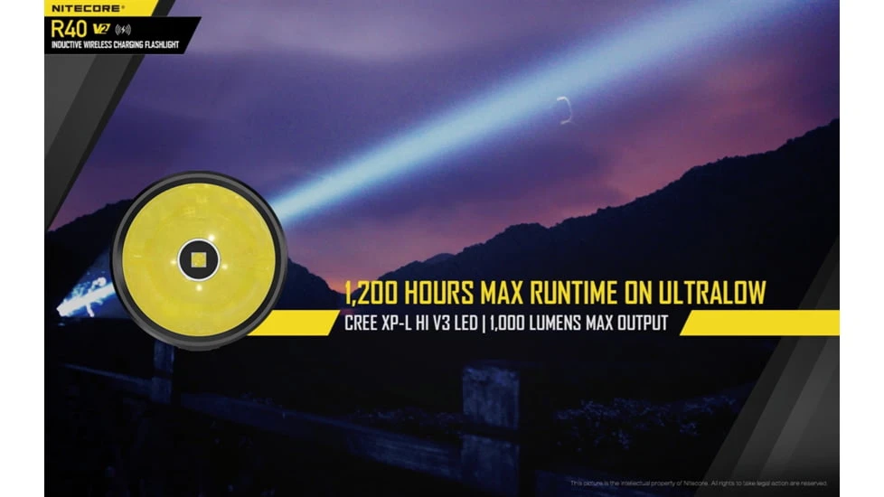 Nitecore R40 V2 CREE XP-L HI V3 Rechargeable Flashlight Kit 5 Nitecore R40 V2 CREE XP-L HI V3 Rechargeable Flashlight Kit - Image 5